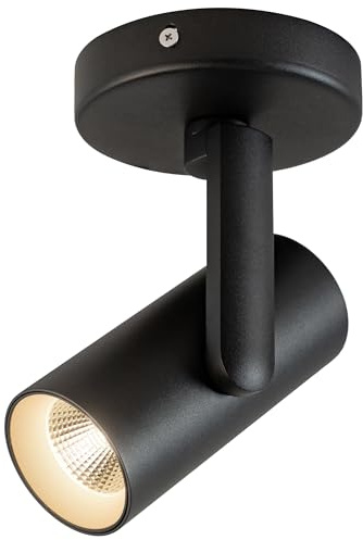 Opulux 12W LED Monopoint Dimmable Ceiling Spotlight Indoor – 24° Focused Beam, 3000K Warm White CRI 97, Accent Lighting for Artwork, Corridor – Adjustable Surface Mounted Spot Light