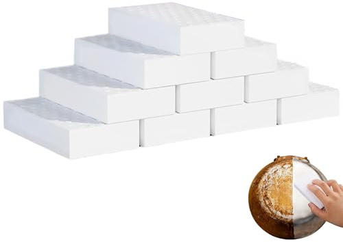10 Pcs Magic Cleaning Sponge Eraser, Melamine Foam All-Purpose Washing Up Pads, White Non-Scratch Magic Eraser Sponge for Kitchen Bathroom Wall Painted Walls Tiles Shoes