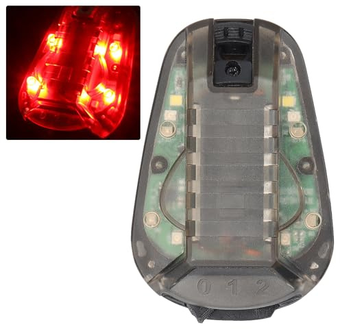 Gunyoo Taktische Helmleuchte Überlebenssignalleuchte Optional 4 Modi mit sichtbarer LED + IR Dauerlicht/Blinklicht, wasserdichte Überlebens-Identifikationslampe für Outdoor-Sportarten