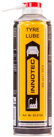 INNOTEC Tyre Lube 500 ml Montagespray – Premium Schmiermittel für Montage und Demontage von Gummiteilen wie Autoreifen, verringert Reibungswiderstand, trocknet rückstandslos ab, transparent & sparsam
