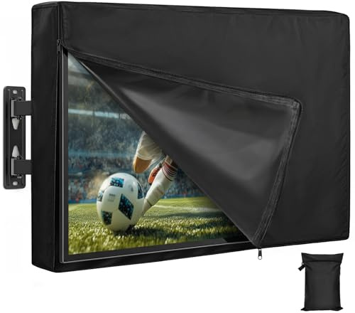 Aipwerer TV Abdeckung Outdoor 48–50 Zoll, 600D Oxford, Wasserdicht | 48–50 Zoll, TV Schutzhülle, 600D Oxford, wasserdicht, wetterfest, UV-beständig, staubdicht, Balkon & Terrasse