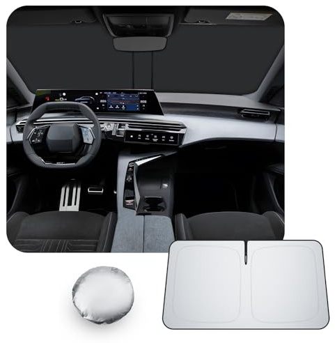 [Upgrade] CDEFG Compatible con Peugeot 3008 E-3008 2024 2025 2026 Parasol Cubiertas Parasol Parabrisas Delantero Parabrisas Auto Parasol Accesorios