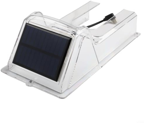 Posheliox Protection solaire transparente pour sonnette avec panneau PV intégré – Protection de sonnette d'extérieur résistante aux intempéries pour modèles sans fil, résistant aux UV