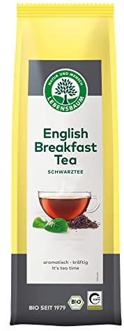 Lebensbaum English Breakfast Tea Schwarztee, Bio-Tee, Schwarztee-Mischung mit aromatisch, kräftigem Geschmack, vegan, lose, 100g