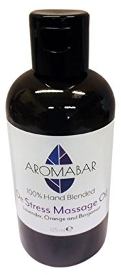 De-Stress Massage Oil 125ml with Lavender, Sweet Orange and Bergamot Pure Essential Oils