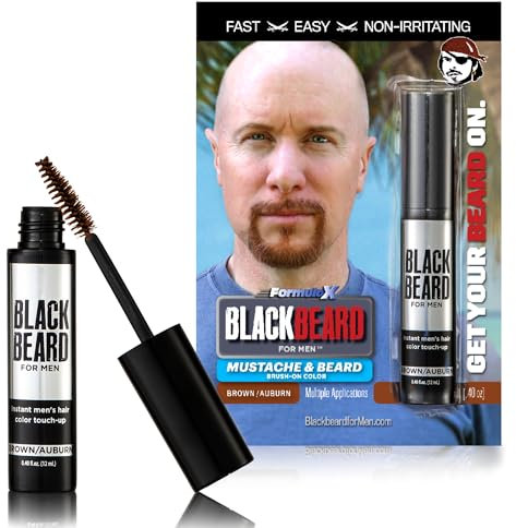 Cepillo de color temporal para barba Blackbeard para hombres, 12 ml, castaño o caoba