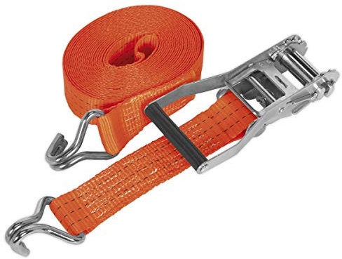 Sealey Td3008J Ratchet Tie Down 50Mm X 8Mtr Polyester Webbing 3000Kg Load Test