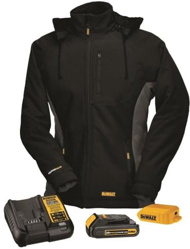 DEWALT DCHJ066C1-S 20V/12V MAX Women's Heated Jacket Kit, Black, Small