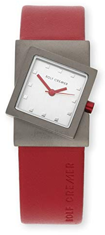 Rolf Cremer Damenarmbanduhr 492059 Turn Leder rot