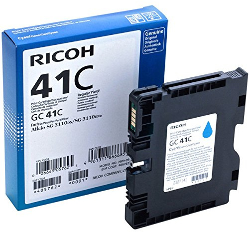 OEM Ricoh SG2100 Cyan Gel Ink Hi Yld GC41C 405762