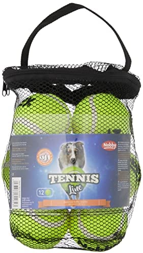 Nobby Tennisball, M 6,5 cm, 12er Netztasche, 1 Stück (1 x 12 Stück)
