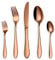 HOMQUEN 30 Stück Rose Gold Besteck Set, 18/0 Edelstahl Besteck Set, Service für 6 Personen, Esszimmer Besteck