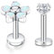 Blumenopal Labrets 16g Medusa Tragus Helix Piercings Knorpel Ohrstecker Curated Ear Set G23 Titan 10mm