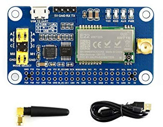 Waveshare SX1268 LoRa HAT for Raspberry Pi Spread Spectrum Modulation 433MHz Frequency Band Allow Data Transmission up to 5km 84 Available Signal Channel