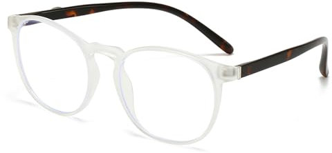 CNLO Lunettes à filtre à lumière bleue pour ordinateur - Réduisent la fatigue oculaire - Monture légère - Homme/Femme (Sable blanc ambre jambes)