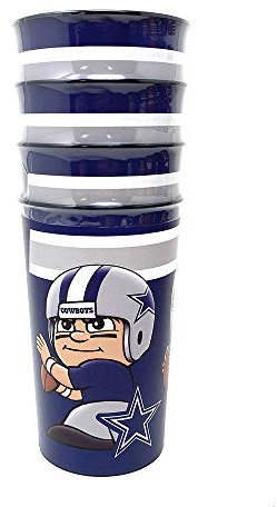 NFL Dallas Cowboys Partybecher Trinkbecher Set 4-Stück Becher Cup 525ml