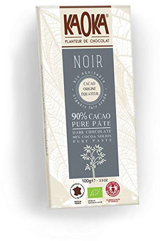 Kaoka - Tablette Chocolat Noir 90% Equateur 100G - Vendu par unité