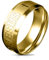 BlackAmazement 316L Edelstahl Ring Jesus und Kreuz Stufenkante Comfort Fit silber rose gold Herren Damen (Gold, 65 (20.7))