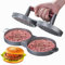 Burgerpresse mit, Edelstahl 304 in Lebensmittelqualität, Hamburgerform, Antihaft, für Burger, Cheeseburger, Patties, Frikadellen, Bratpfanne, Grill (1 PCS)