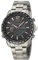 ETT Eco Tech Time Funk Solar Weltzeit Herren Uhr Chronograph mit Edelstahl Armband EGS-11477-21M