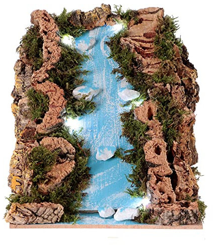 Holyart Cascata presepe luci a Batteria 15x20x15 cm