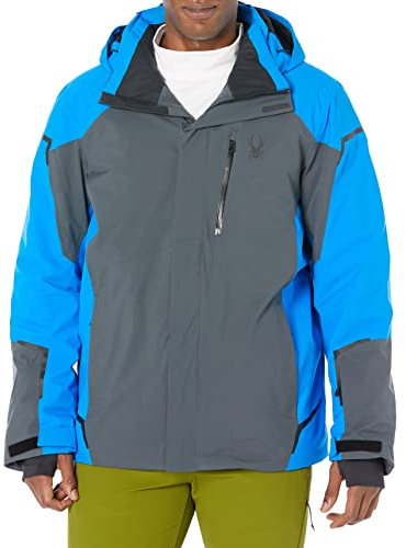 Spyder Herren Copper Insulated Ski Snow Hooded Jacket Jacke, Ebony Collegiate, XL
