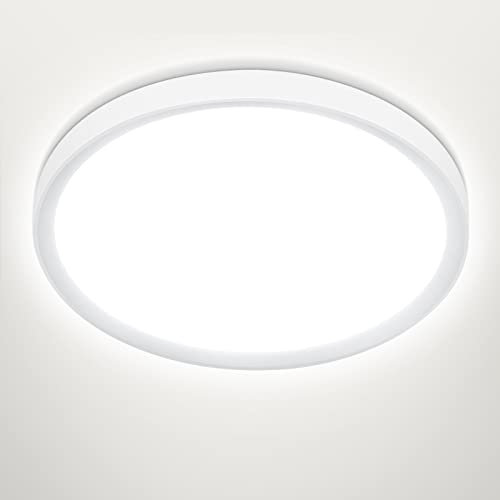 Befurglor 24W LED Ceiling Light,5000K Daylight White 2200LM,150W Equivalent,Ø 28.5cm Modern LED Ceiling Lamp for Living Room,Bedroom, Kitchen, Bathroom, Hallway, Office