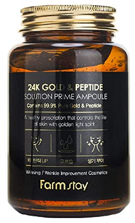 [Farmstay] 24K Gold & Peptide Solution Prime Ampoule 250ml