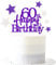 Glittery 60th Happy Birthday Cake Topper with Star,Personalised 60 Birthday Cake Toppers Party Decorations Party Supplies for Men Women Purple Silver