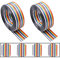 HUAZIZ Rainbow Ribbon Cable, 20 Pin, 1.27mm Pitch, 28AWG, 2 x 10ft/3m Rolls, Compatible with 2.54mm Connectors