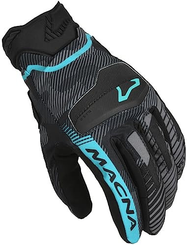 Macna Gants de Moto Lithic pour Femme L Noir/Bleu
