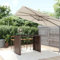 Festnight Bartisch Outdoor Rattan,Bartisch mit Glasplatte,Garten Bartisch,Stehtisch Rattan,Gartenmöbel,Bistrotisch Outdoor Braun 145x80x110 cm