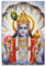 YBHF Hinduismus-Poster Gott Vishnu Hindu-Gott, Wandkunstdruck, Retro-ästhetische Raumdekoration, Bürodekorationen, 20 x 30 cm, ungerahmt