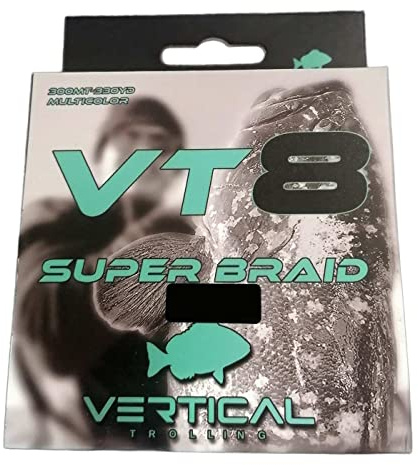 VERTICAL TROLLING VT8 TRECCIATO 8 CAPI MULTICOLOR DA PESCA