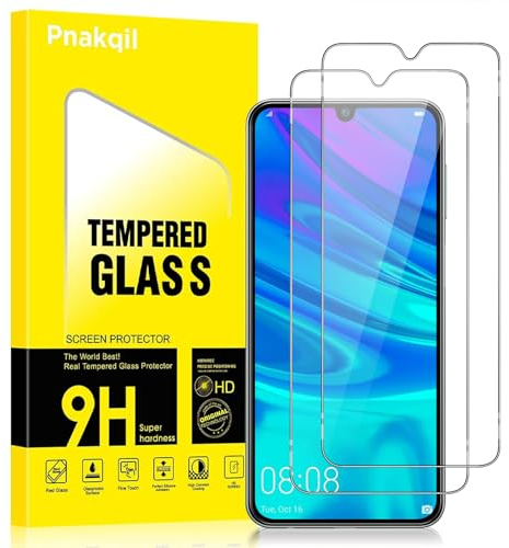 Pnakqil 2 Piezas Protector de Pantalla para Huawei P Smart 2019/2020/Honor 10 Lite/Honor 8A Cristal Templado HD 9H Dureza Anti-Arañazos Antihuellas Sin Burbujas Transparente Vidrio Película