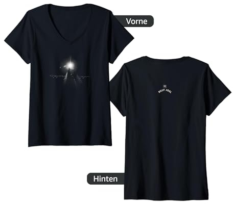 Damen Offizielles Billy Joel – Turn The Lights Back On Cover T-Shirt mit V-Ausschnitt