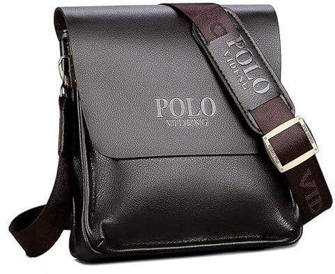 The leisure business single shoulder bag Polo vertical bag man trend inclined shoulder bag, Black