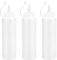 YIAGUN Sauce Squeeze Bottle with Cap, Plastic Squeeze Bottle Dispenser for Condiments, Seasoning, Ketchup, Mustard, Mayo, Olive Oil（500ml/ 3pcs/Clear）