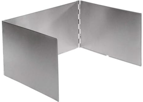 Weduspaty Outdoors Herd Windschutzscheibe Camping Kochen Windschutzscheiben Klappende Campingkocher Herd Windschirm, Campingofen Windschutzscheibe