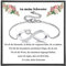 CERSLIMO Geschenke für Beste/Kleine/Große Schwester Sisters Armband Unendlichkeitszeichen Silber 925 mit Herz Zirkonia Infinity Schmuck Geburtstagsgeschenk mit Geschenkbox Karte