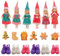 24 Weihnachten Kleidung Schuhe für 6 Zoll 15 cm Puppen, 6 Kleidung 6 Weihnachtsmütze 6 Schuhe 6 Zubehör für Puppen