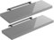 Casaria® 2X Wandregal Holz Grau Hängeregal mit Halterung 15kg Tragkraft Küche Wohnzimmer Schweberegal Bücherregal Regalbrett Schwebend Hochglanz 70cm
