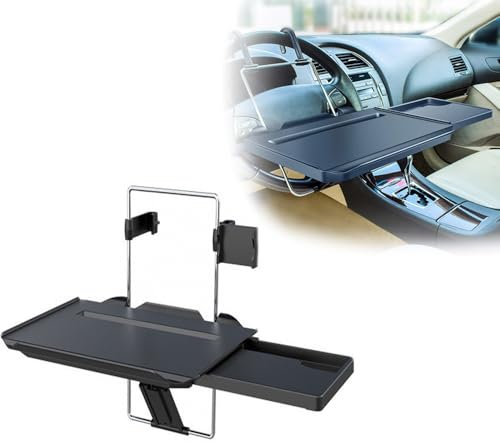 QSJKLC Bandeja del Volante del automóvil,para Bora 2009-2014 Bandeja reposacabezas de Asiento Trasero,Bandeja Plegable para Ordenador Portátil