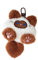 Porte-clé, 10 cm, Compagnon en peluche, Avec anneau pour porte-clés, trousseau de clés, Porte-clés en Peluche idéal comme Cadeau pour Hommes, Femmes et Enfants (Style de chat siamois)