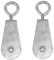 MUCKLILY 2pcs Sturdy Steel Wire Rope Pulley Block Detachable Cable Pulley Hoisting Swivel Hook for Lifting