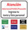 Señal de Advertencia Personalizable en Aluminio, Múltiples Diseños, 20x15 / 30x20 / 40x30 cm, Texto y Foto