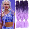 Extension in capelli sintetici da intrecciare, Easy Braid pre-allungate, viola scuro/viola chiaro, 3 confezioni di trecce lunghe per donne e ragazze