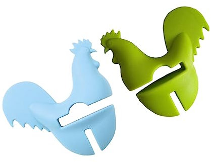 KICHOUSE Presine Da Cucina 2 Pezzi Morsetto Per Pentole in Silicone A Forma Di Animale Colore Casuale