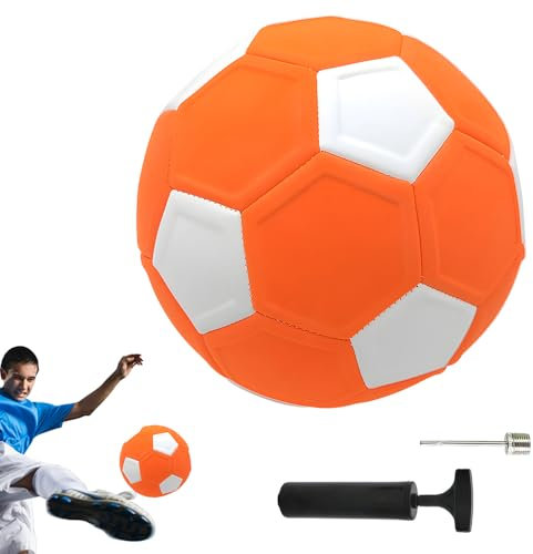 Hojalis Fussball Curve Ball, Curve Ball Fussball Größe 5, Flexibler Fußball Kurvenball Für Kinder mit Pumpe, Luftnadel, Fussball Curveball für Kinder Fußballtraining Indoor Outdoor