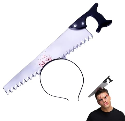LONZIKP 1 Diadema de Halloween con Cuchillo, Accesorio de Pelo para Halloween, Ideal para Hombres y Mujeres, Complemento para Disfraz de Fiesta de Halloween